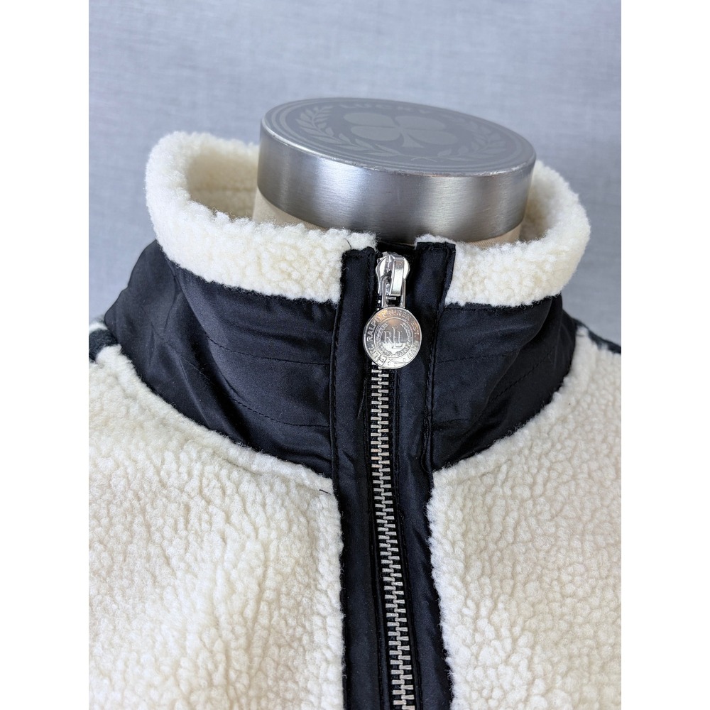 Lauren Ralph Lauren Active Southwestern Sherpa Fleece Jacket Womens L - Picture 2 of 11